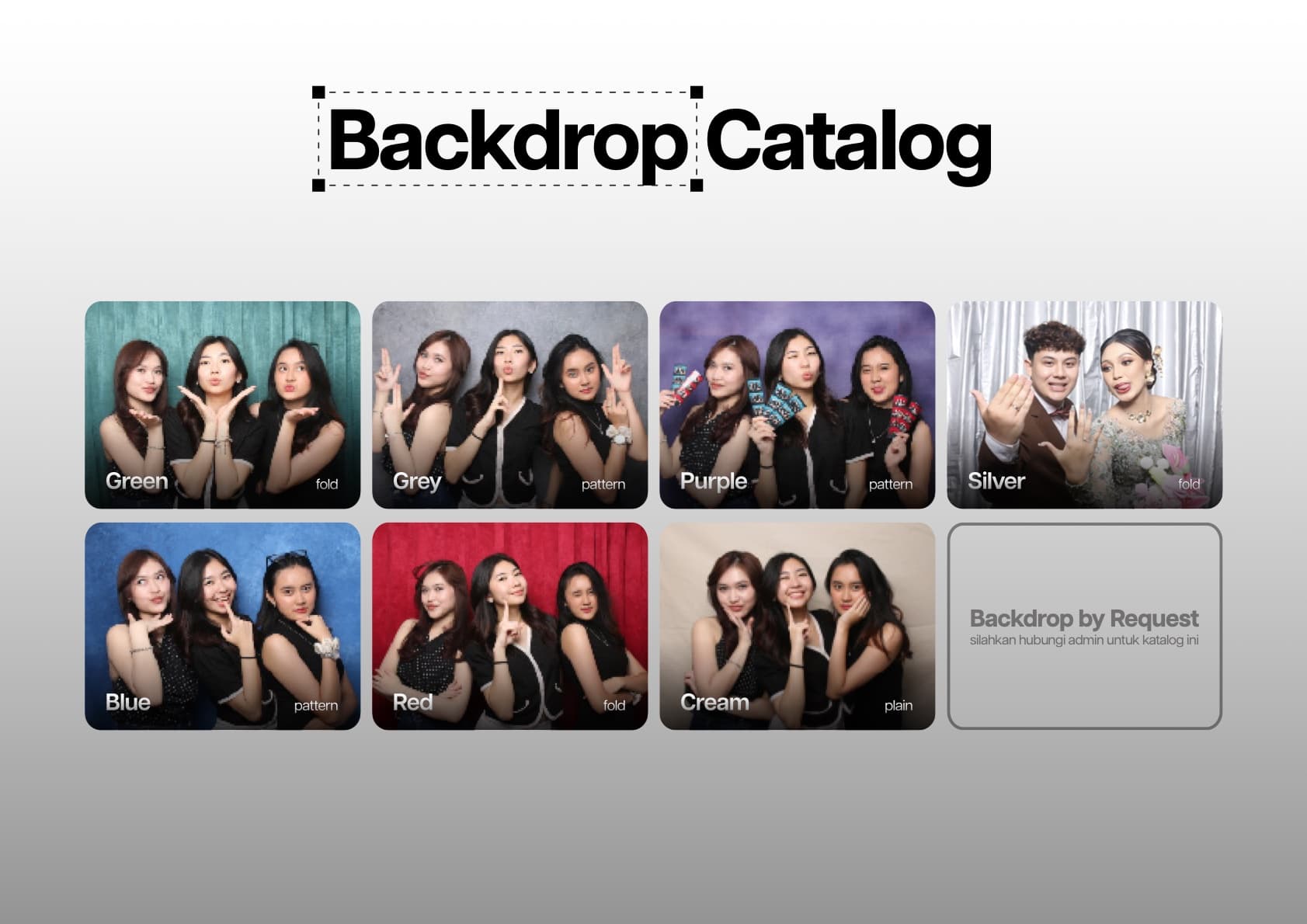 Pilihan backdrop